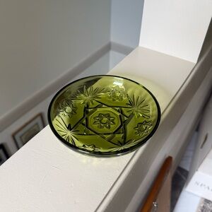 Green 1970s Trinket Ring Dish